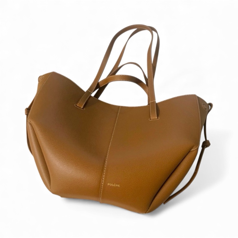 Polene Cyme Mini Camel Textured Leather